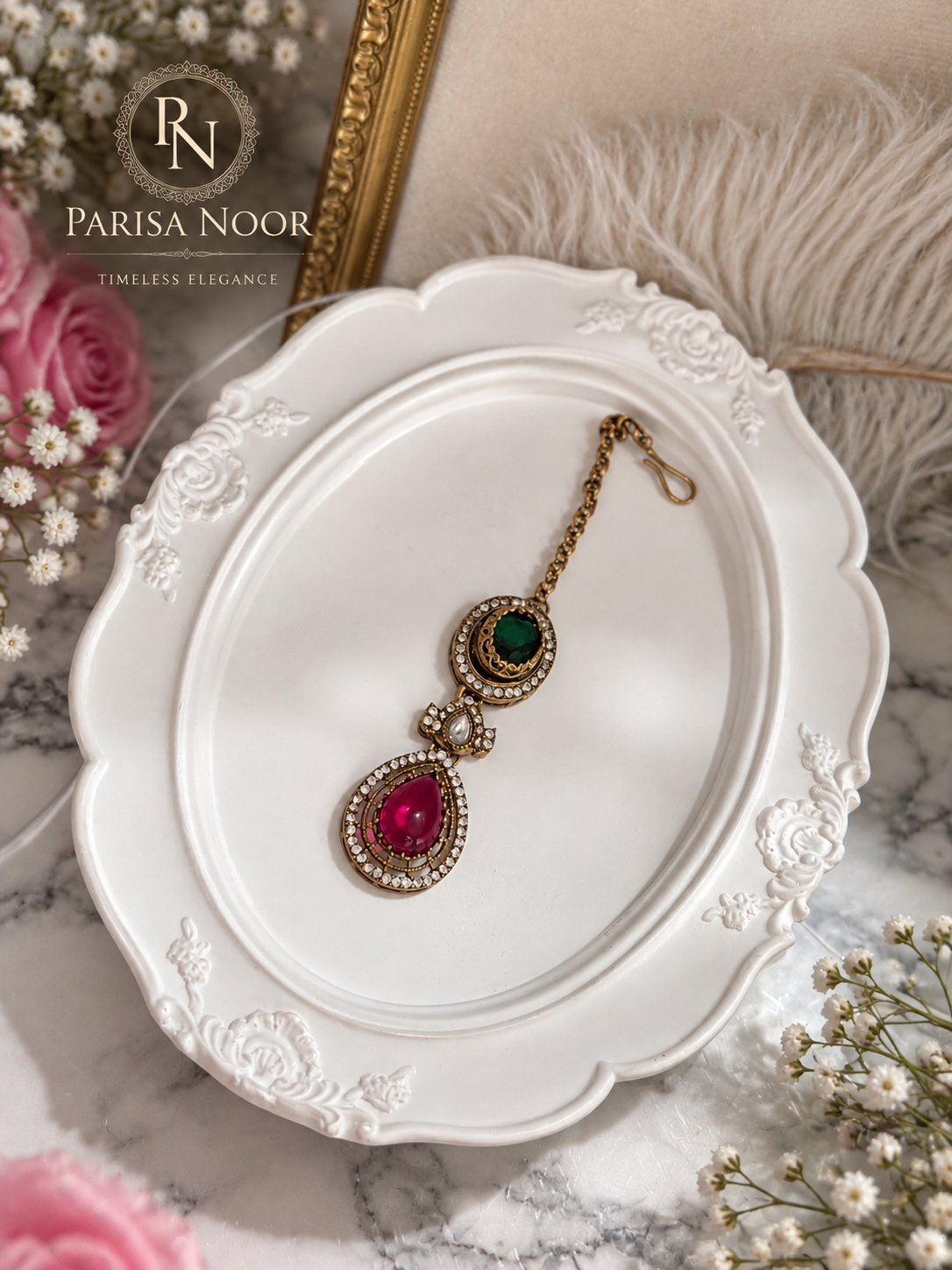 Zarvika Sabya Multicolour Designer Necklace Set