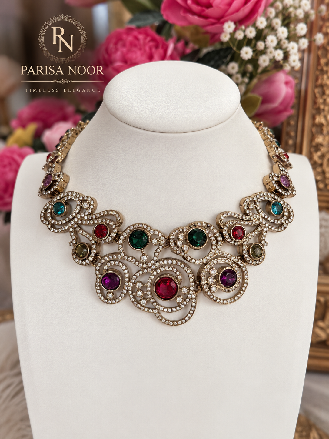 Ruhika Multicolour Designer Zircone Necklace Set