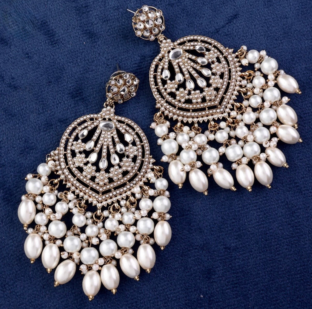 Inara Pearl Designer Pakistani Chandbali