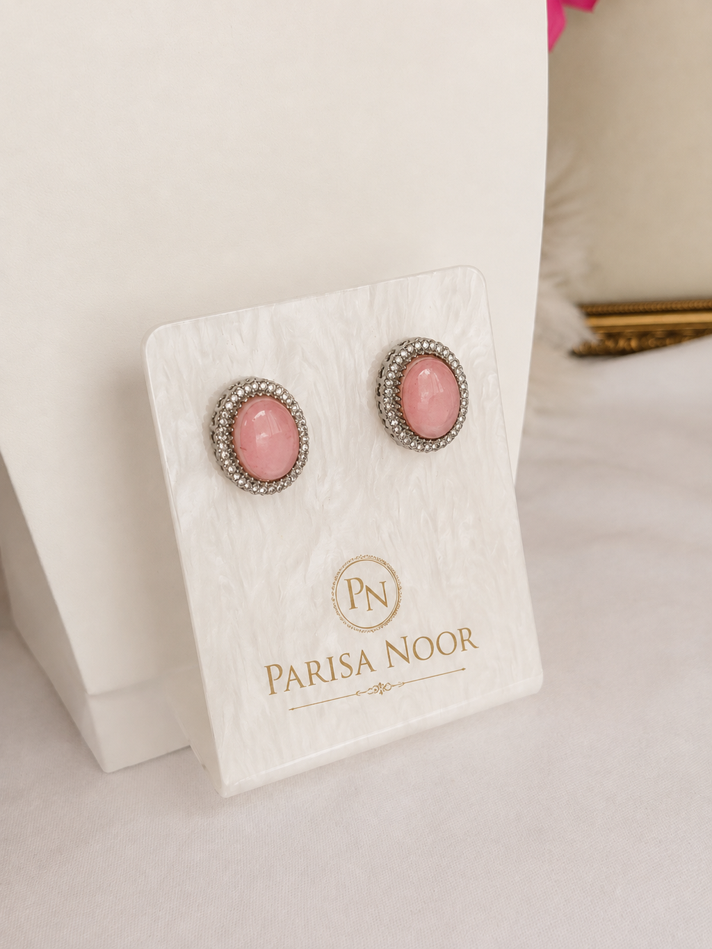 Elira Pink Pearl Designer Choker Set