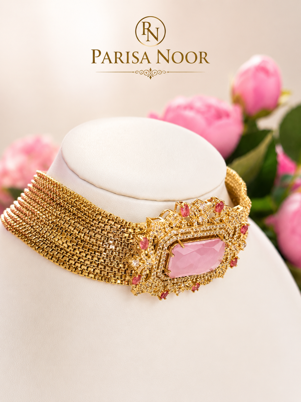 Nayzara Blush Pink Designer Choker Set