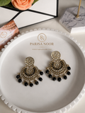 Noire Kundan Statement Earrings – Clearance Sale