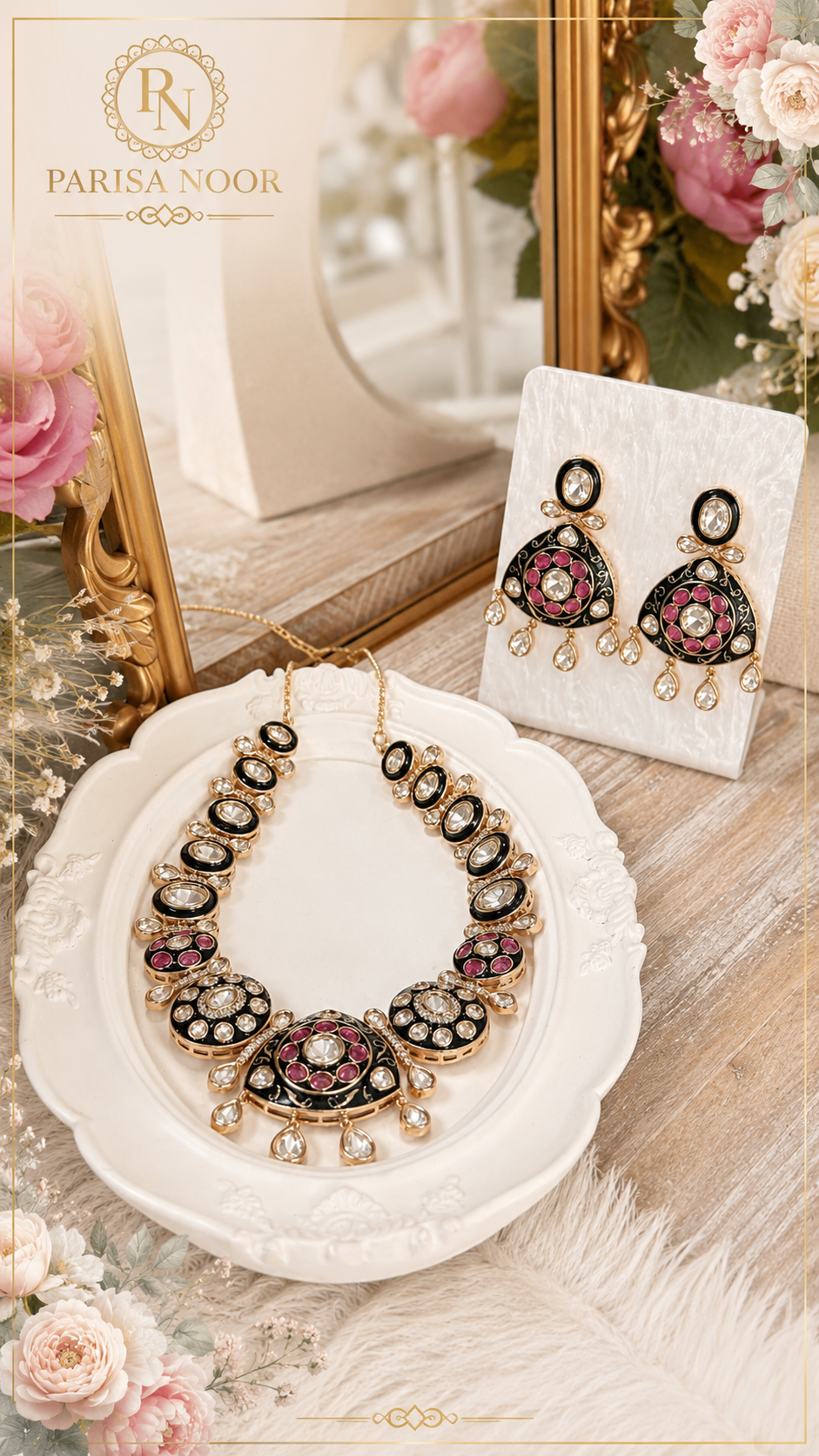 Nayra Premium Moissanite Heritage Necklace Set
