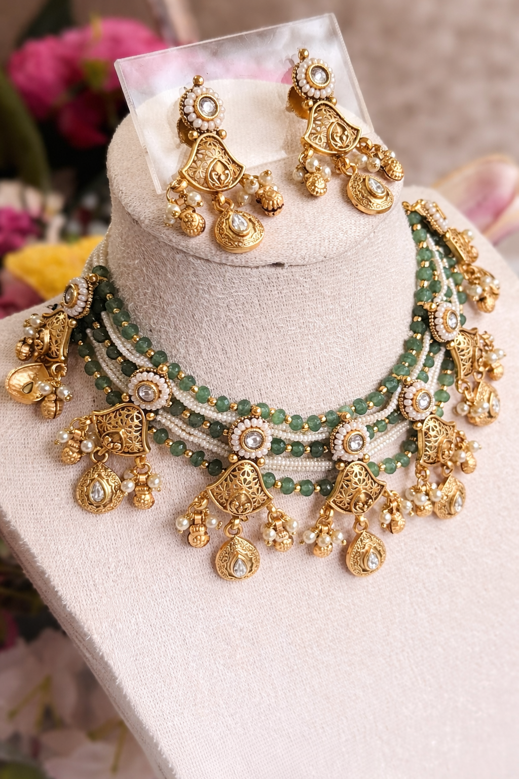 Rang Mahal Heritage Pearl Necklace Set