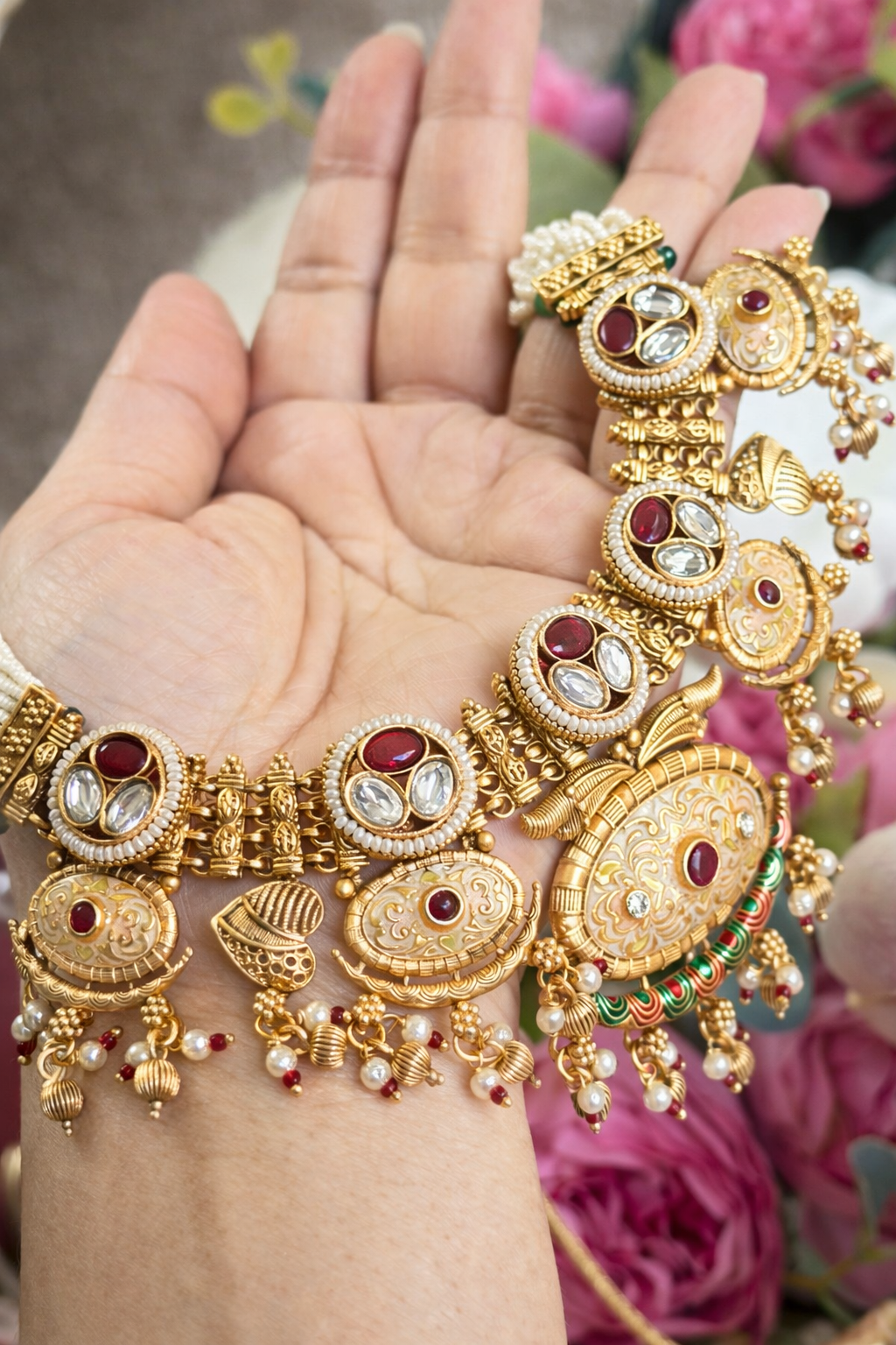 Gulnaar Heritage Meenakari Necklace Set