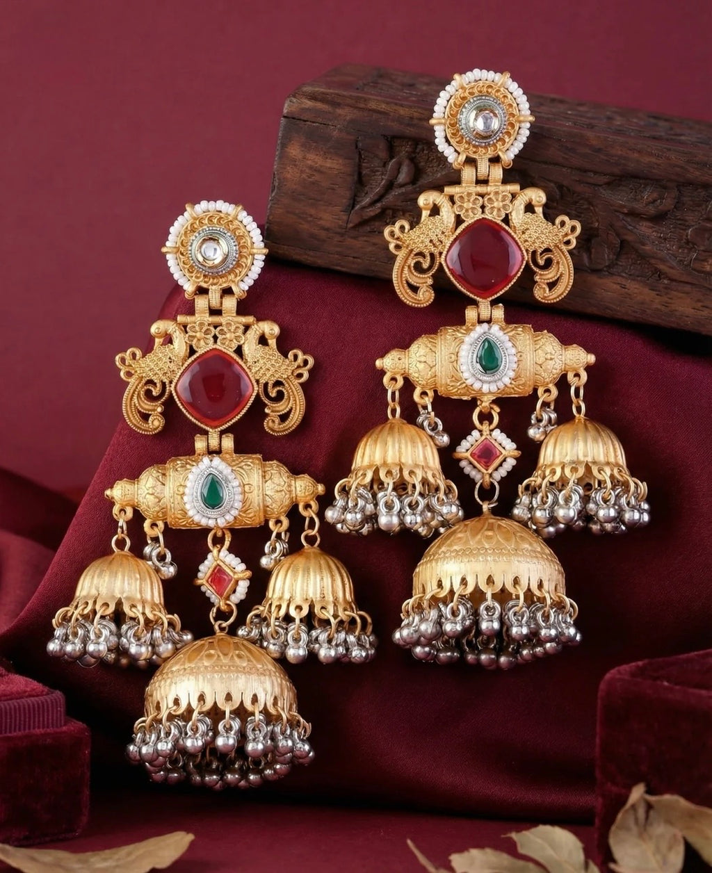 Zehra Heritage Brass Lookalike Jhumki Earring