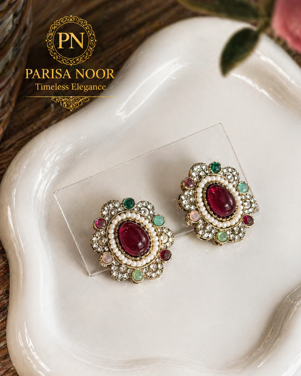 Menali Desginer Multicolor Stud
