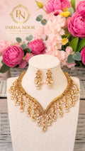 Noor E Moti Gold and Pearl Necklace Set