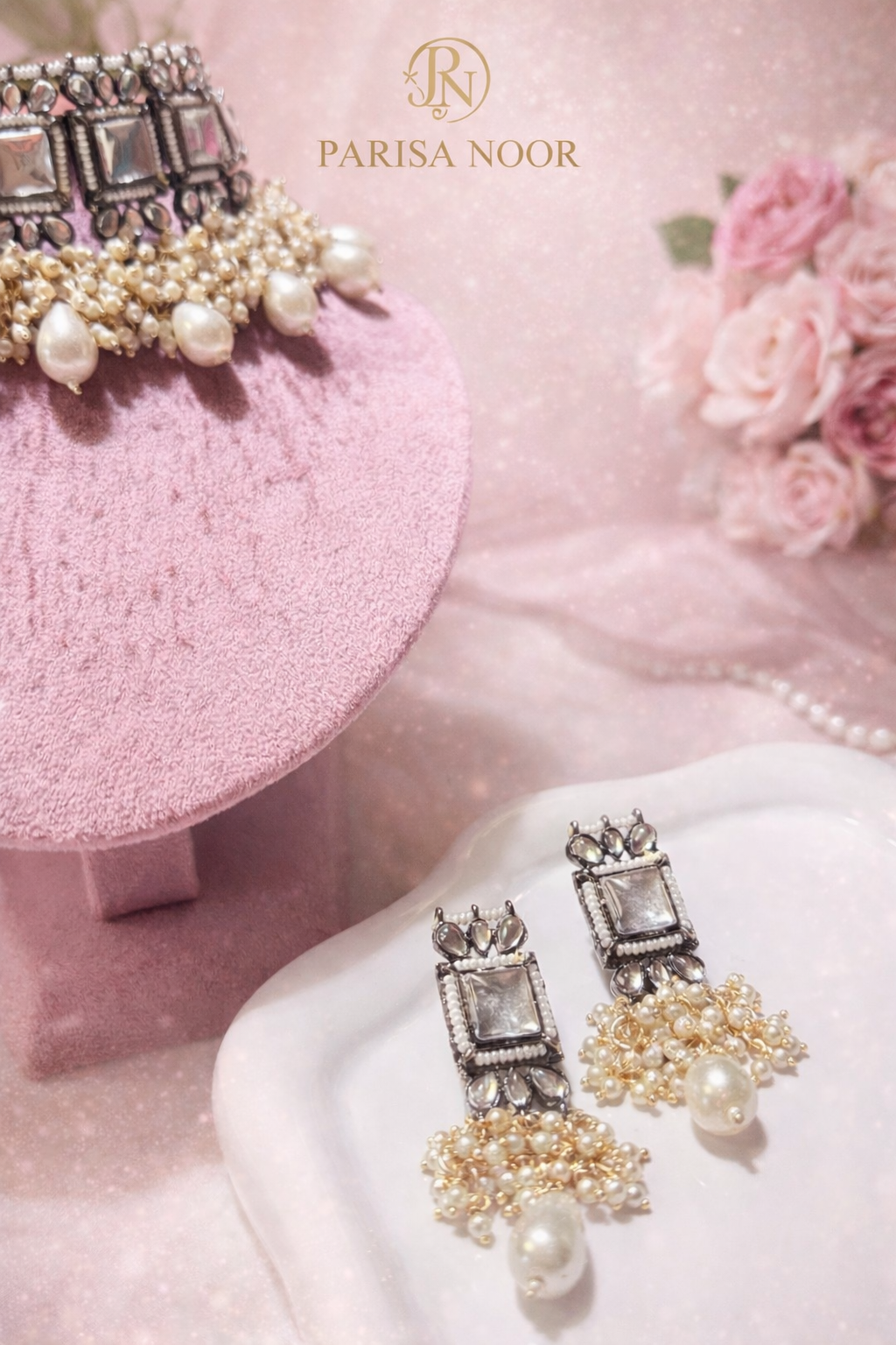 Safa Pearl Luxe Choker Set