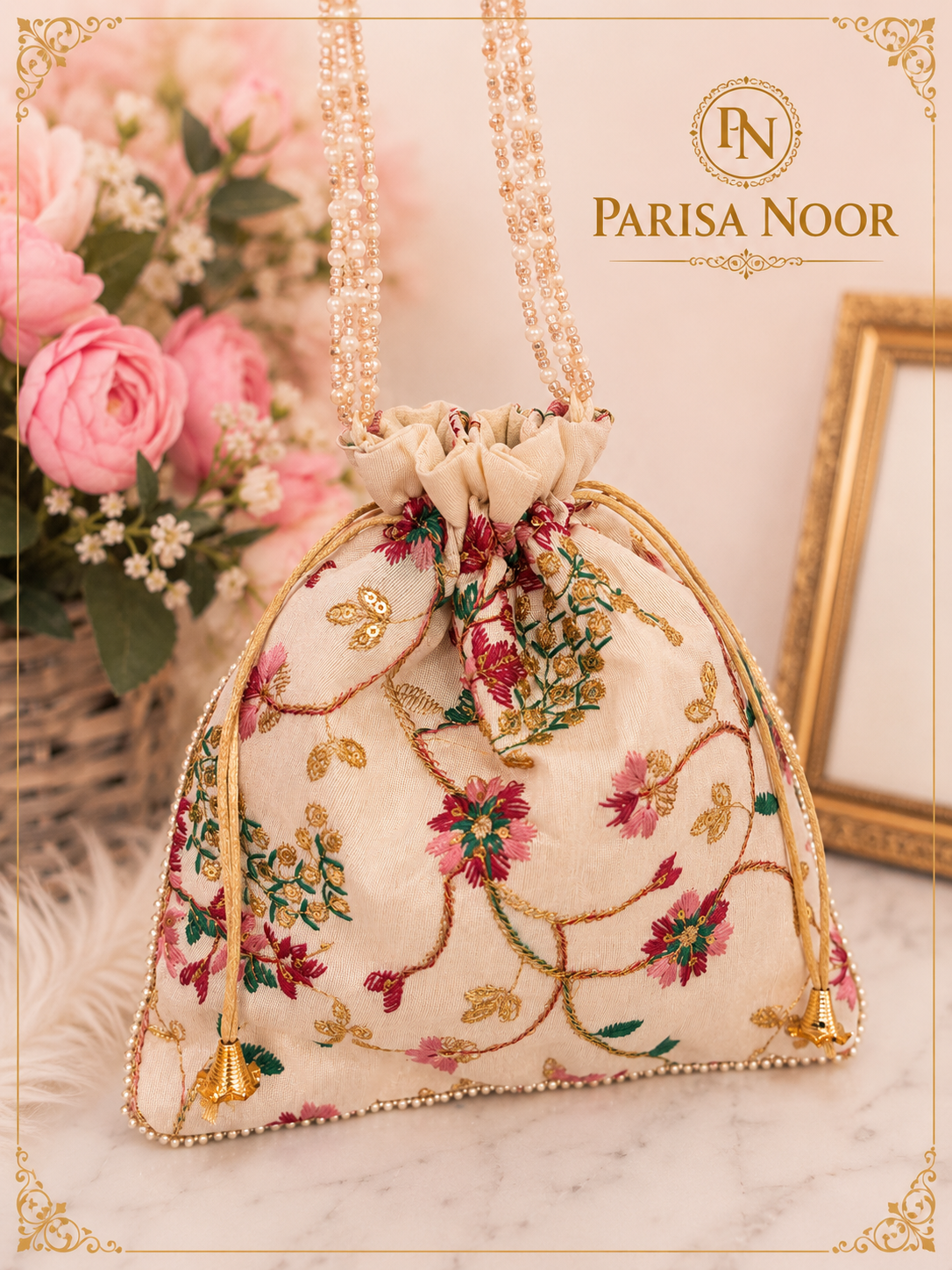 Etha Hand-Embroidered Batwa Potli Bag