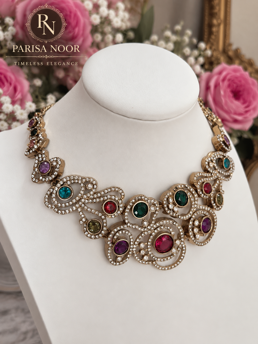 Ruhika Multicolour Designer Zircone Necklace Set