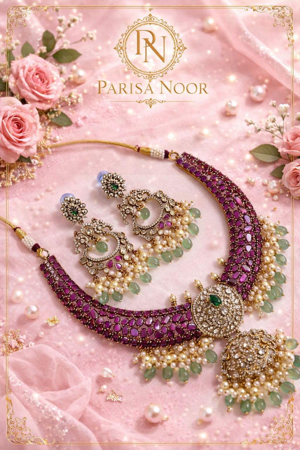 Keya Luxury Moissanite Victorian Hasli Necklace