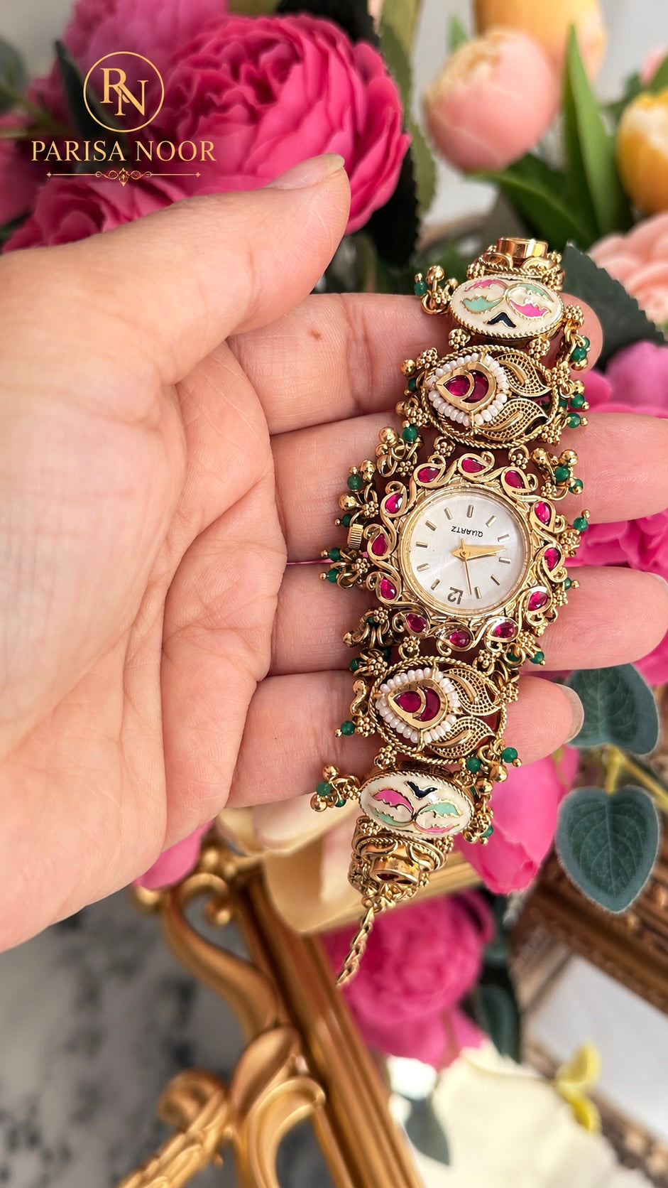 Gulrukh Meenakari Heritage Watch Bracelet