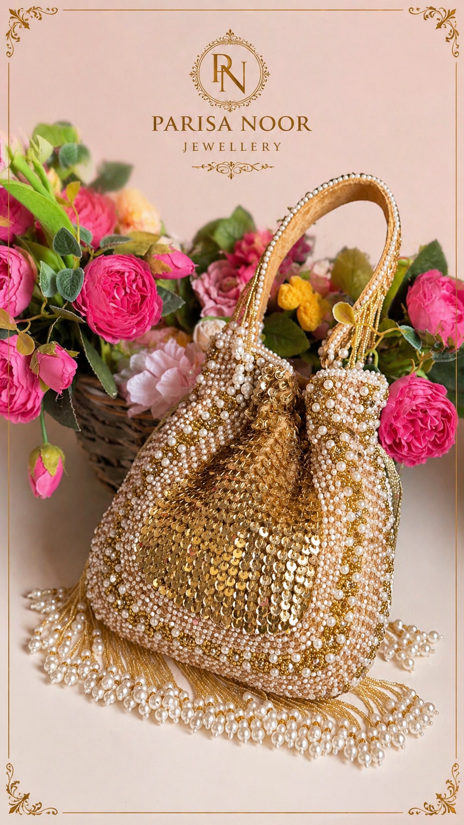 Merlin Pearl Luxe Potli Bag