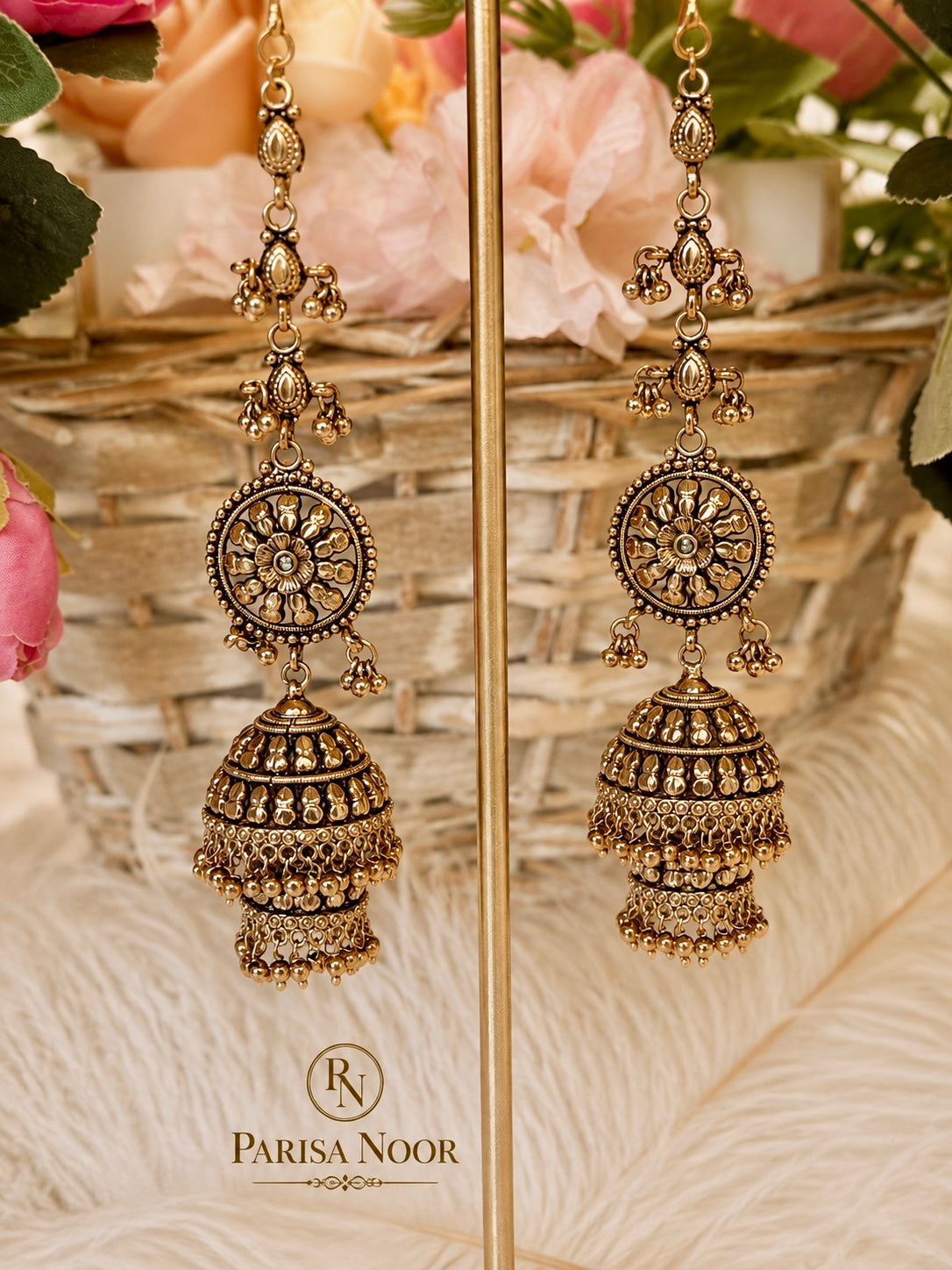 Vedika Royal Ghungru Jhumki Earrings