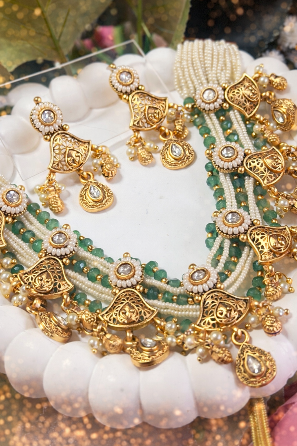 Rang Mahal Heritage Pearl Necklace Set