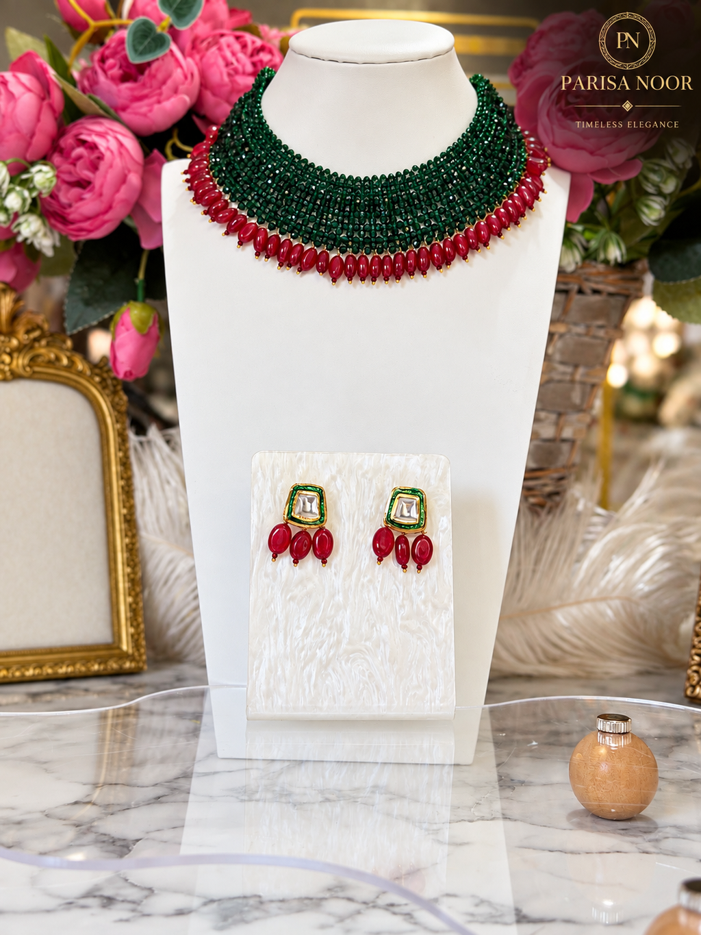 Zelaira Designer Beaded Necklace Set