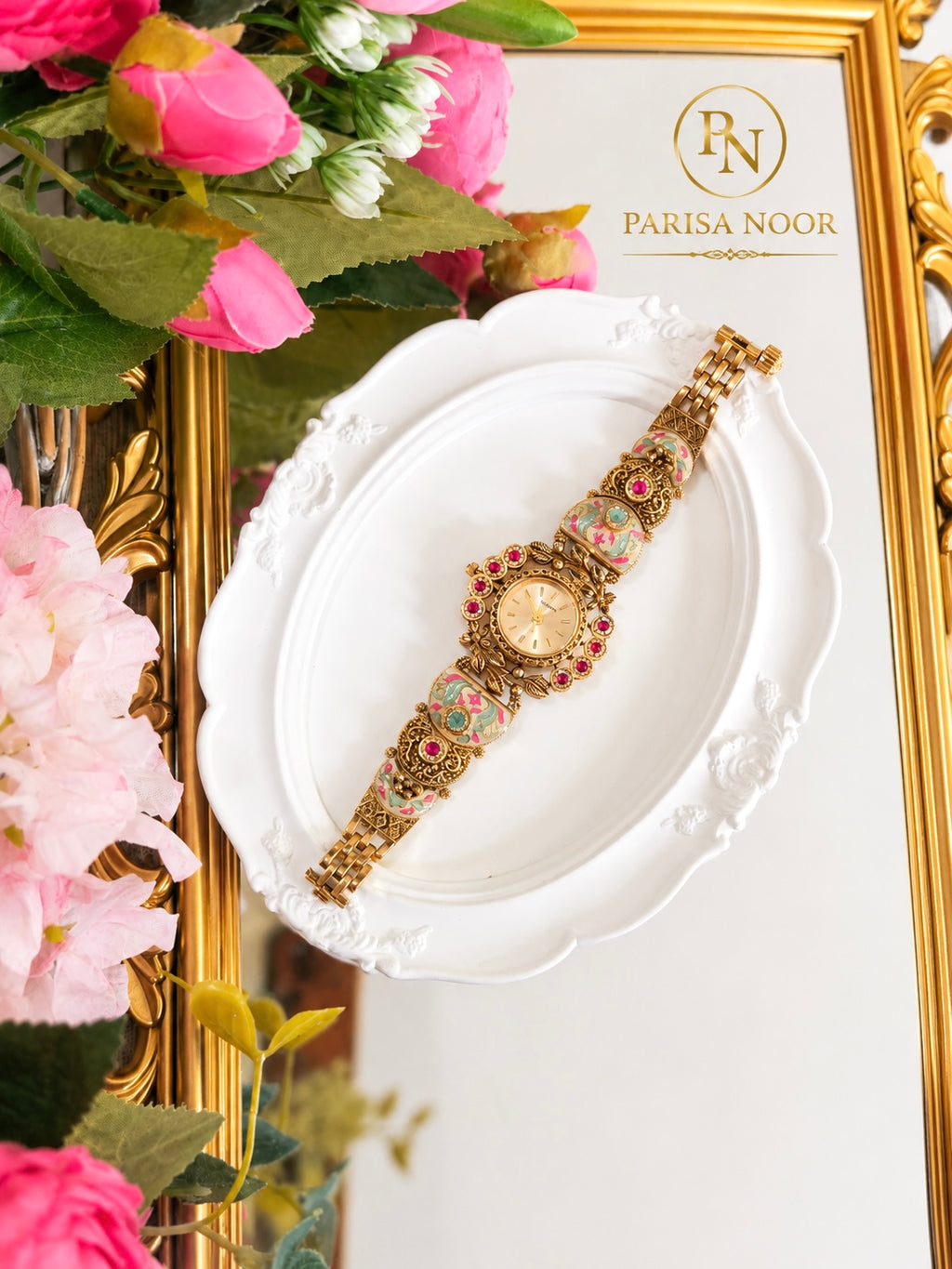 Nayab Meenakari Heritage Watch Bracelet