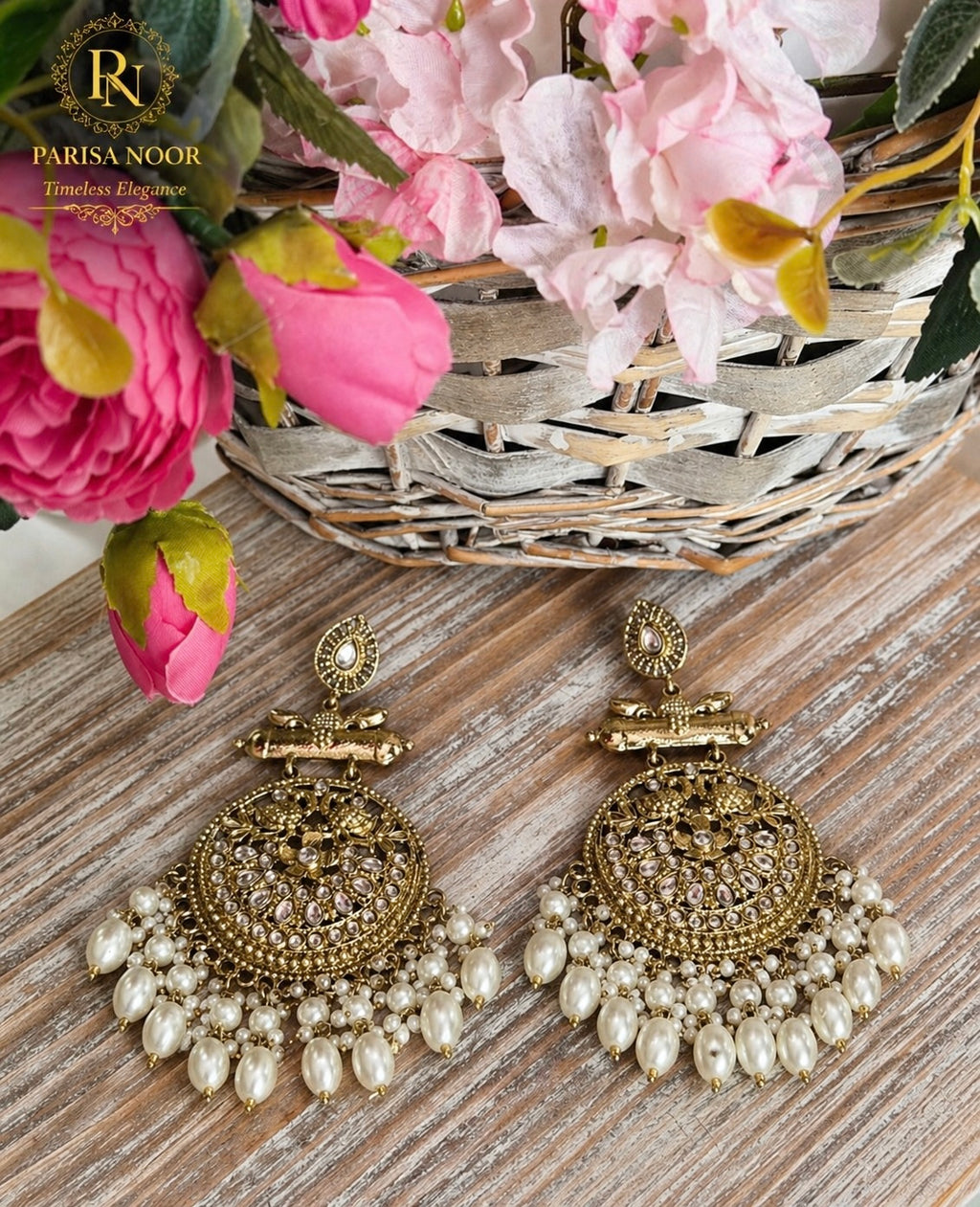 Amayla Pearl Designer Pakistani Chandbali