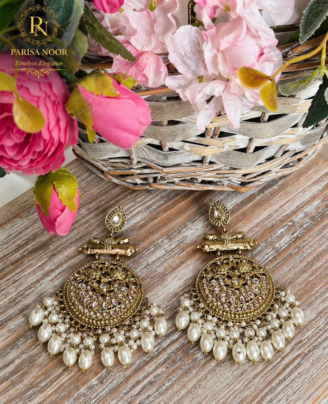 Amayla Pearl Designer Pakistani Chandbali