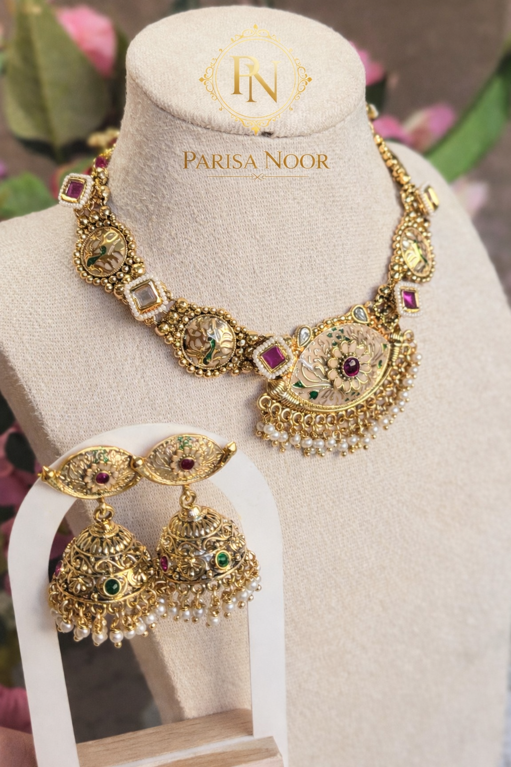 Arohi Heritage Meenakari Necklace