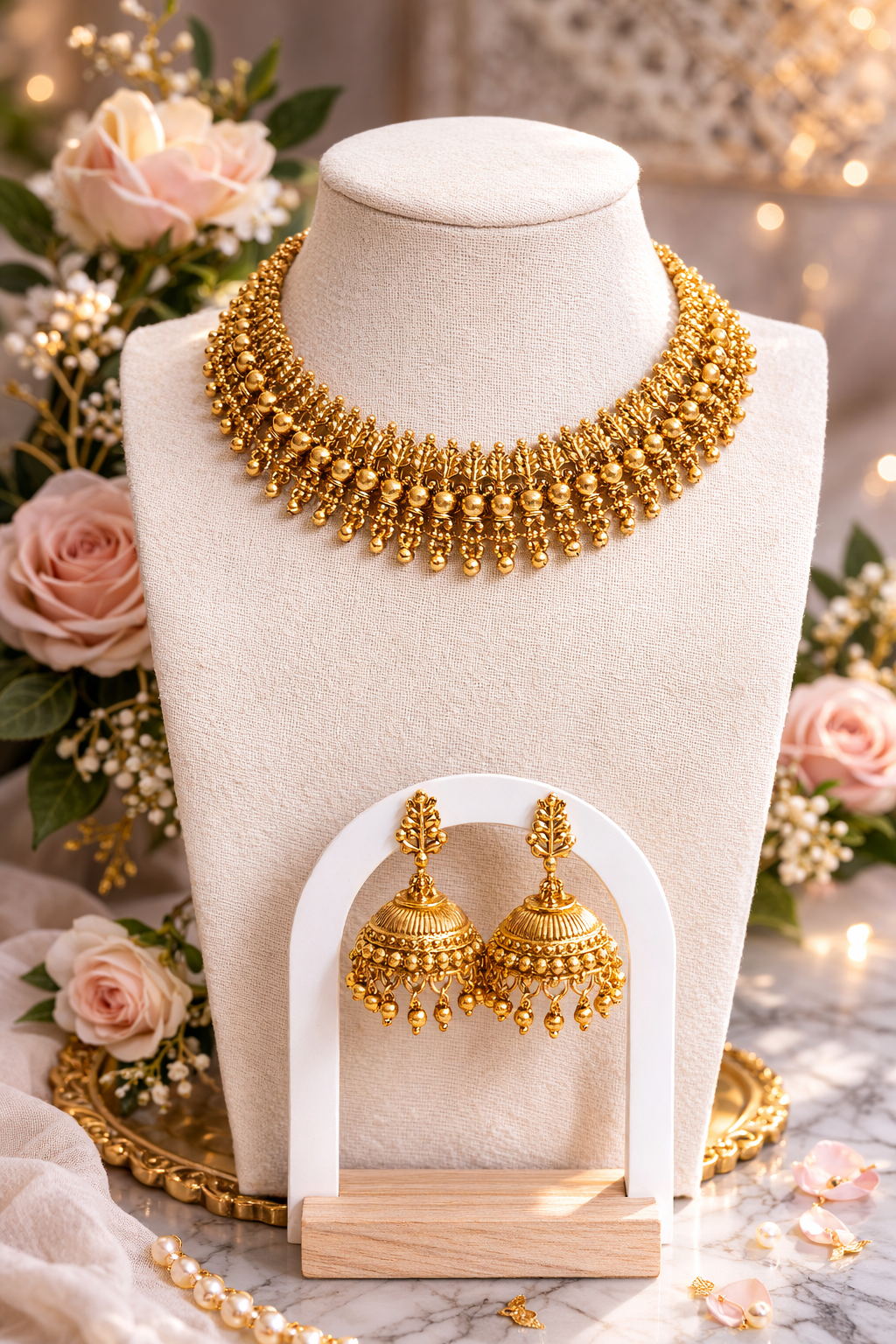 Brinda Gold Necklace Set