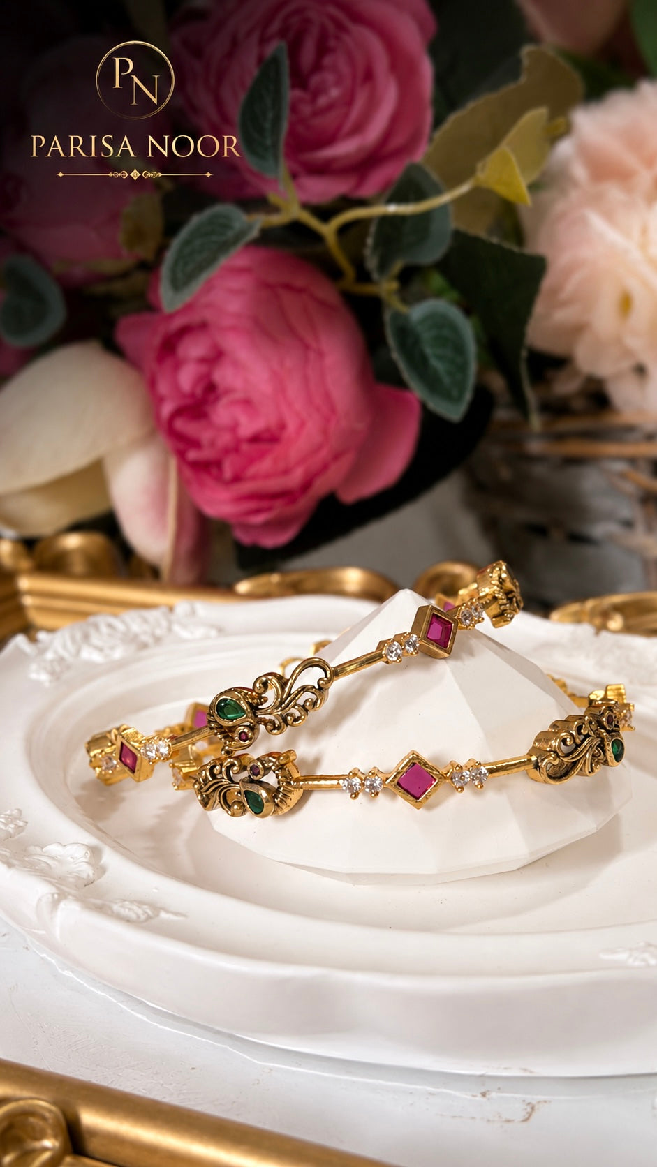 Rajnigandha Heritage Bangle Pair