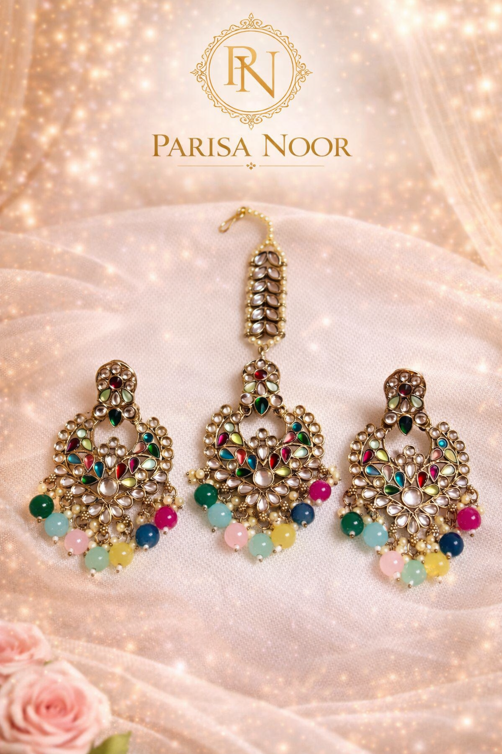 Sanvi Multi Kundan Premium Necklace Set