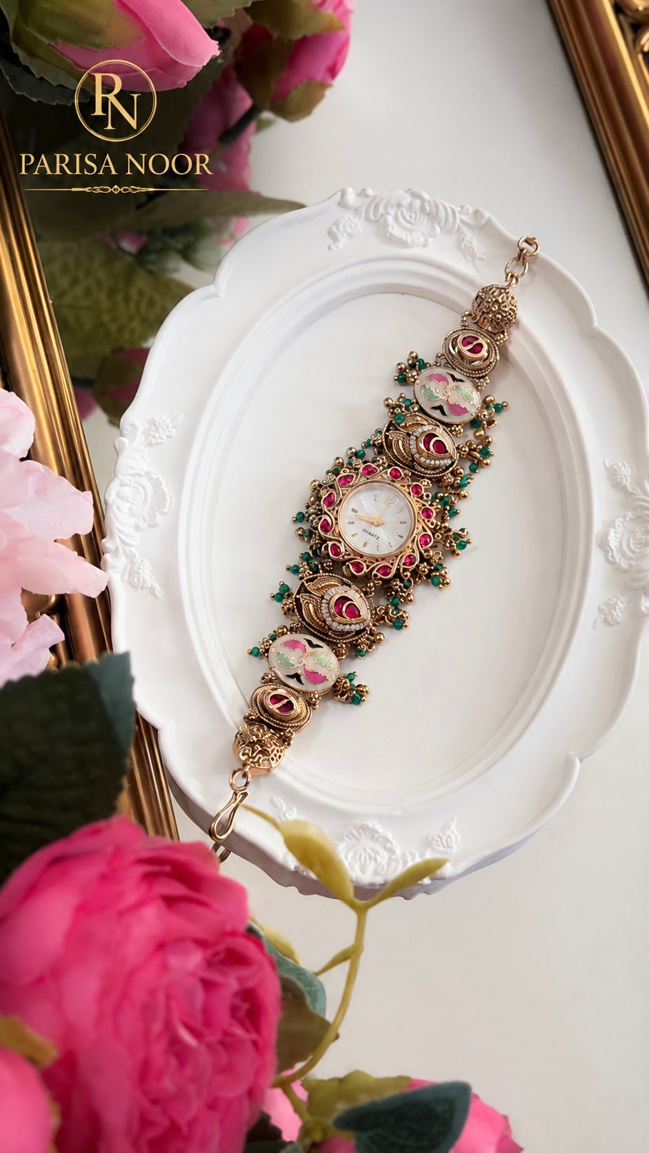 Gulrukh Meenakari Heritage Watch Bracelet