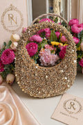Noor Crescent Luxe Pearl Crystal Bag