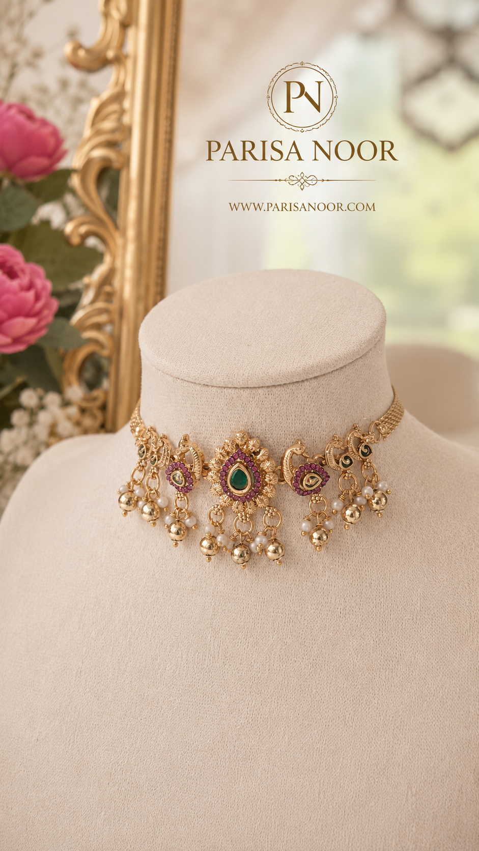Jasmina Antique Pearl Necklace Set – Clearance Sale
