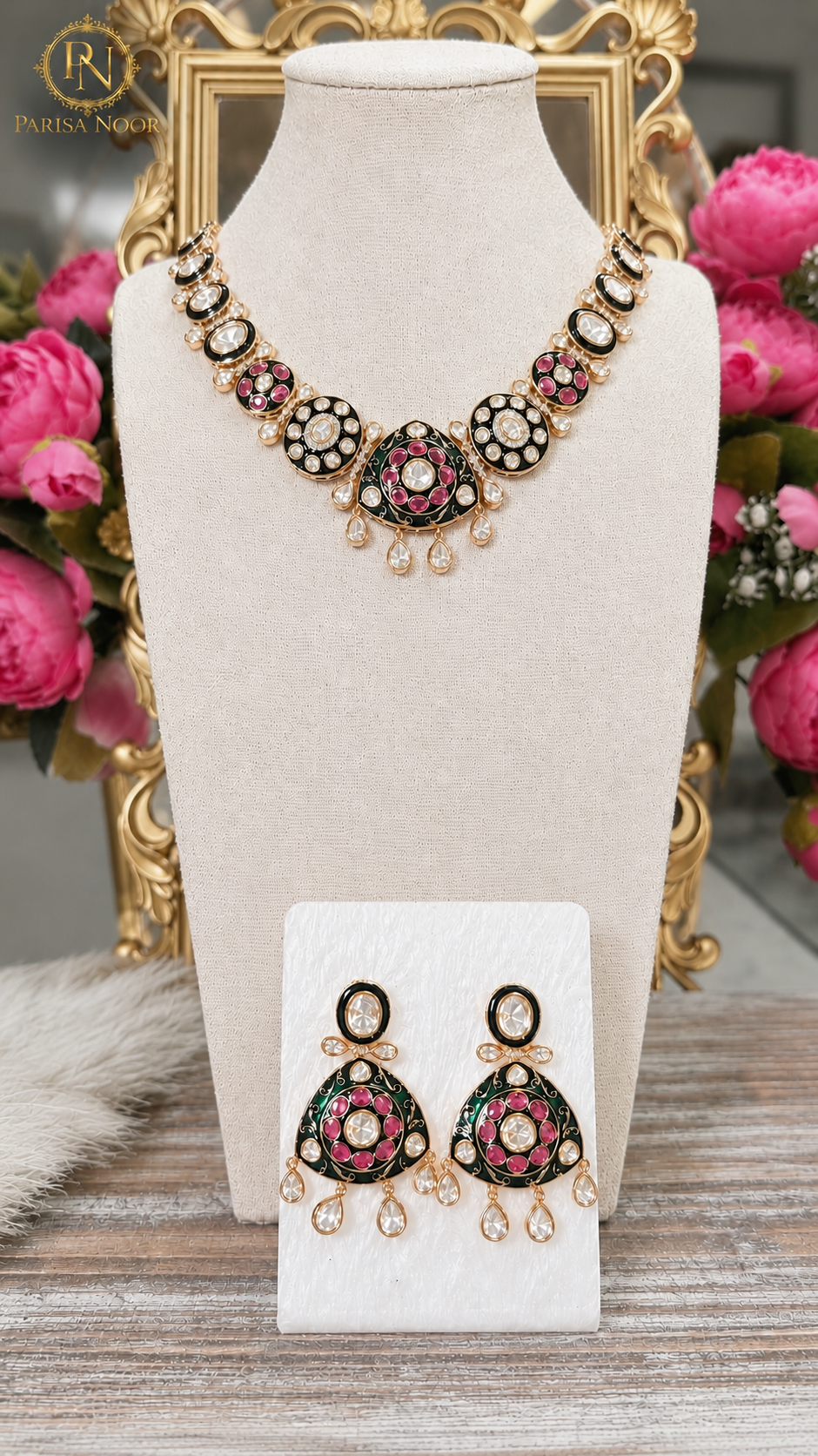 Nayra Premium Moissanite Heritage Necklace Set