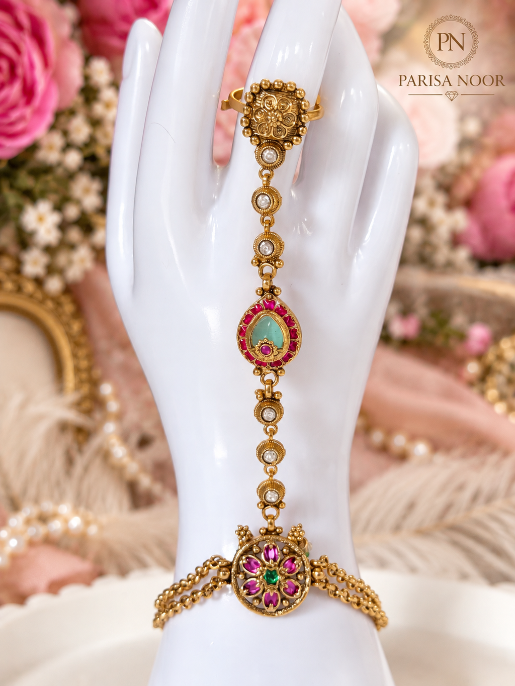 Ishvani Heritage Kundan Hand Harness