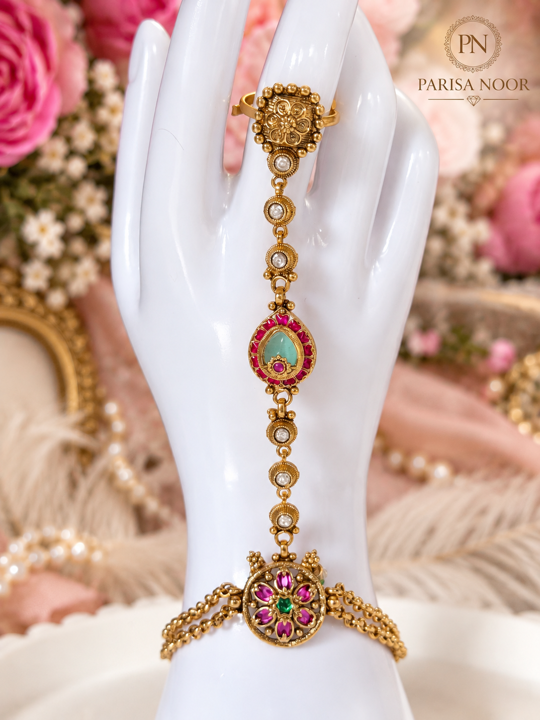 Ishvani Heritage Kundan Hand Harness