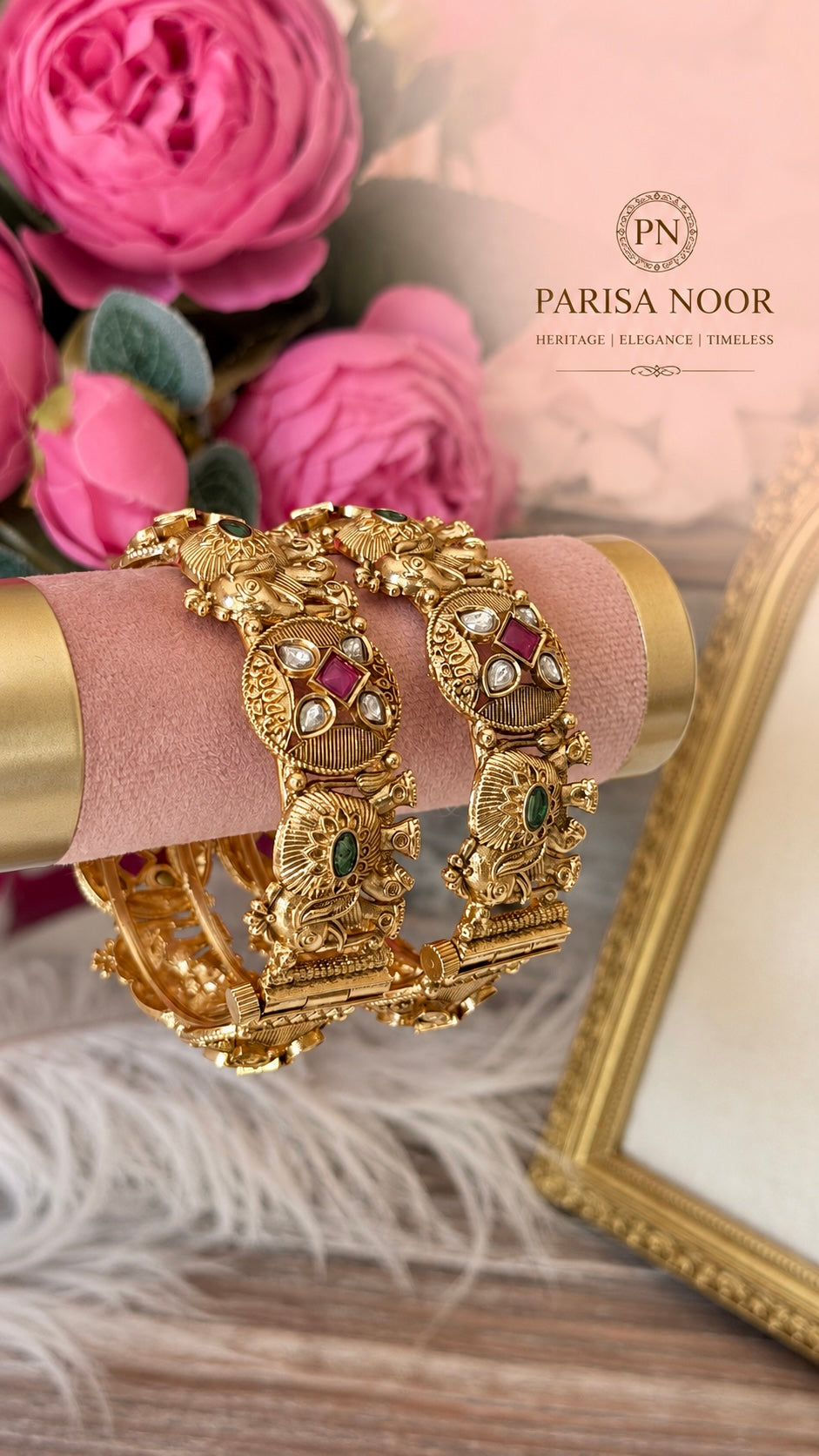 Vihana Heritage Openable Bangle Pair