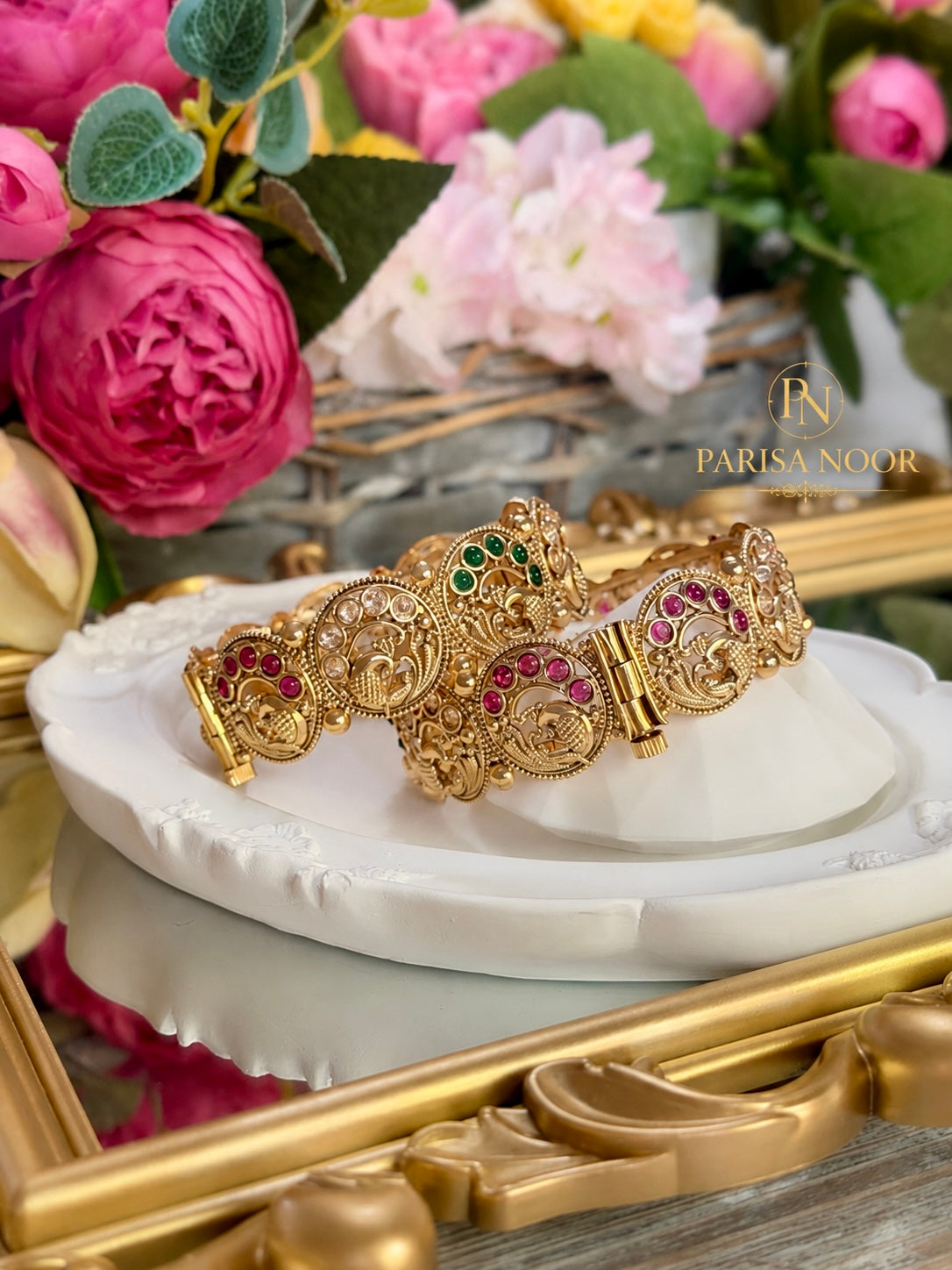 Mayurika Rajwadi Openable Kada Bangle Pair