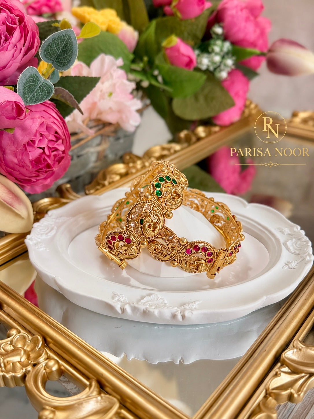 Mayurika Rajwadi Openable Kada Bangle Pair