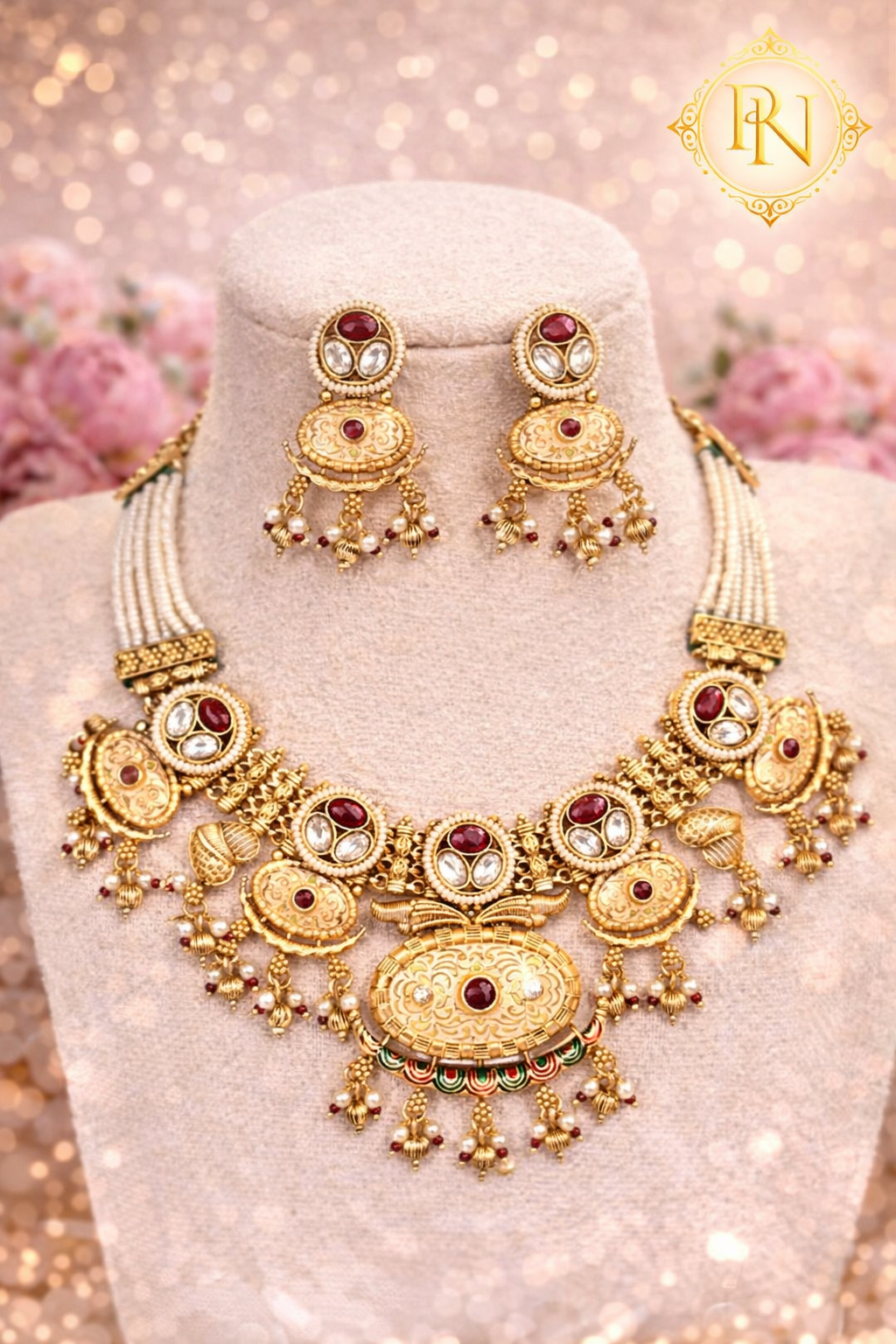 Gulnaar Heritage Meenakari Necklace Set