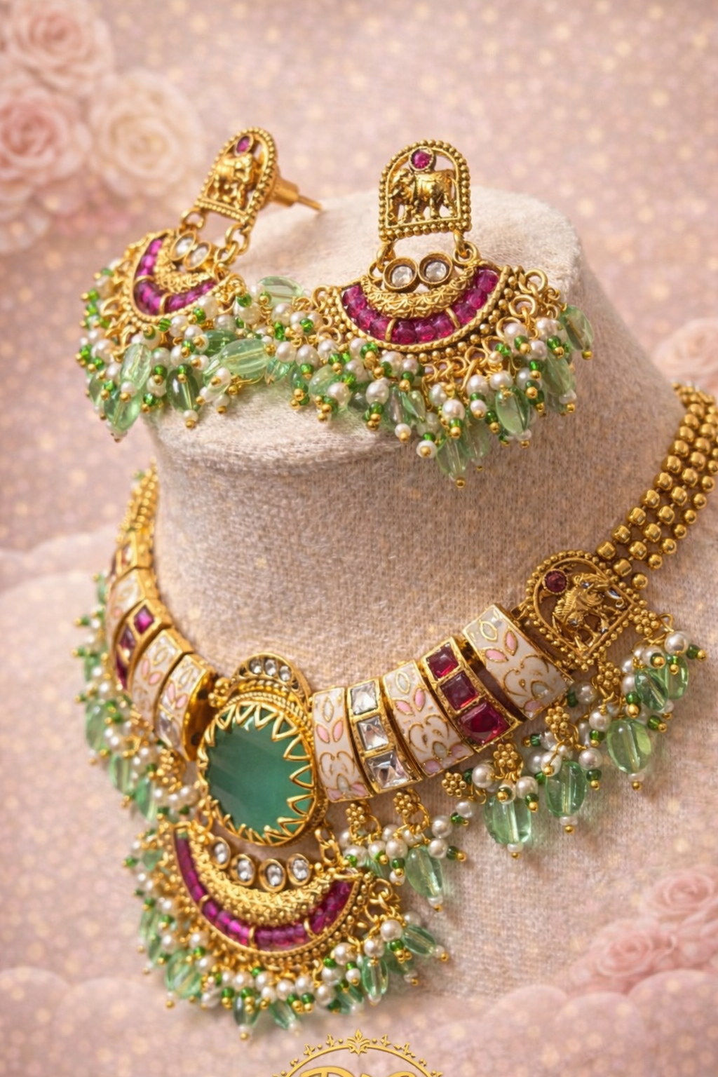 Royal Garden Meenakari Necklace set