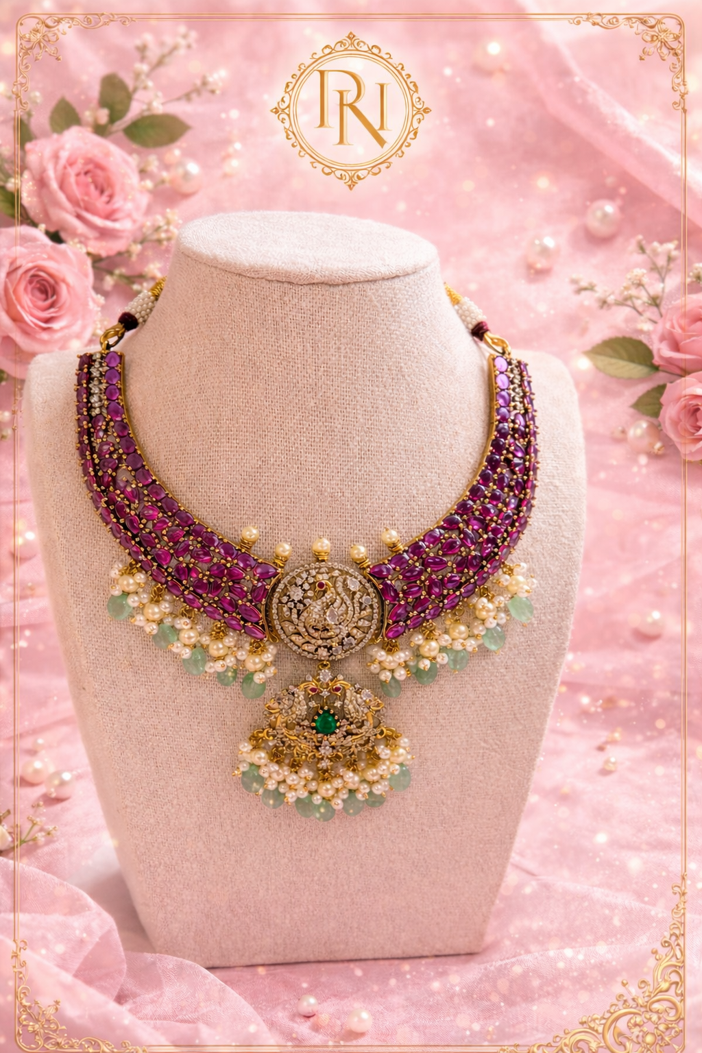 Keya Luxury Moissanite Victorian Hasli Necklace