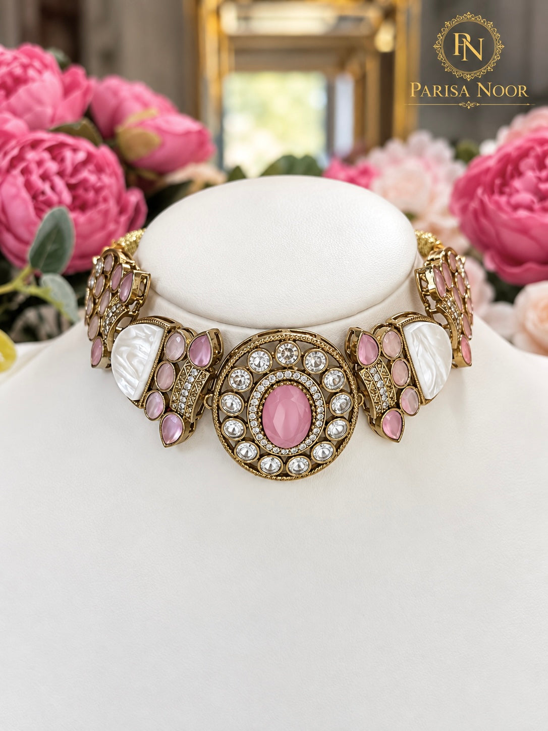Rosalie Blush Pink Designer Choker Set