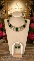 Amani Luxury Emerald Moissanite Necklace Set