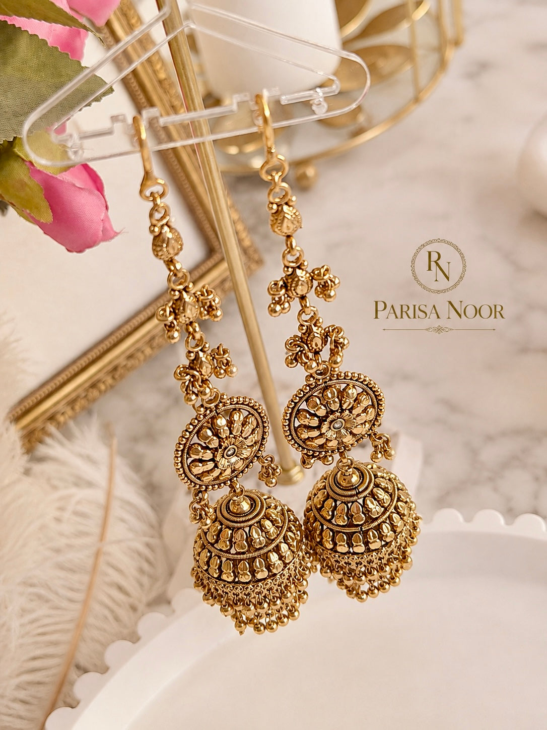Vedika Royal Ghungru Jhumki Earrings