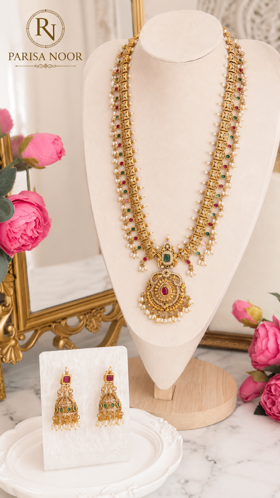 Rashmika Bollywood Bridal two layer Heritage Jewellery Set