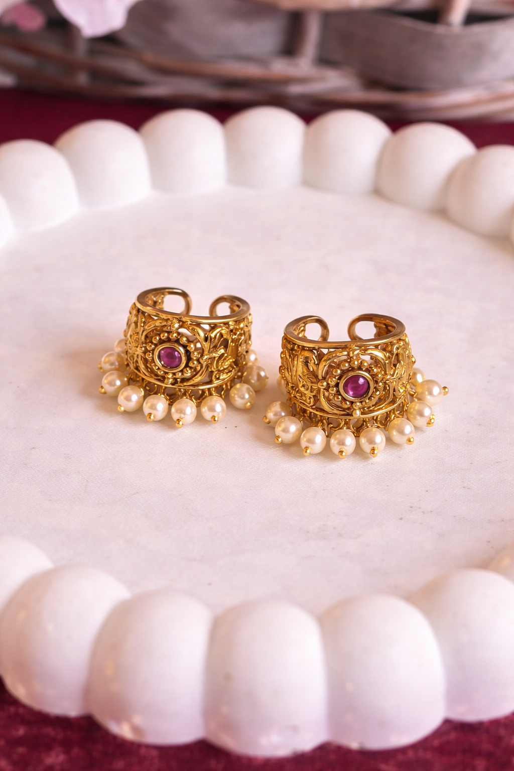 Pearls Bugadi Ear Cuff