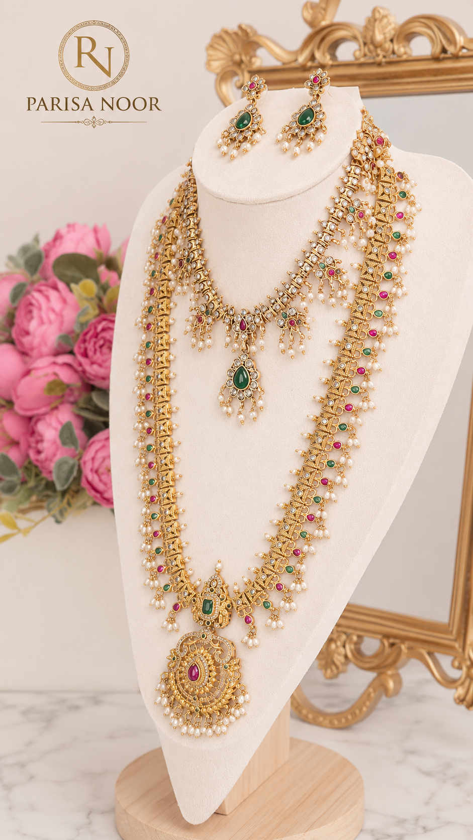 Rashmika Bollywood Bridal two layer Heritage Jewellery Set