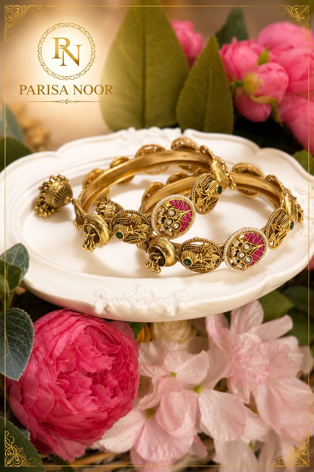 Heba Luxury Heritage Jhumka Bangles