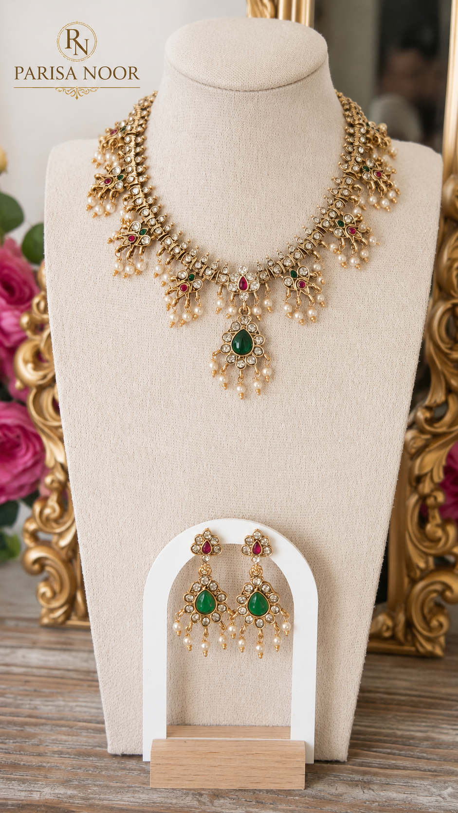 Rashmika Bollywood Pearl Necklace Set