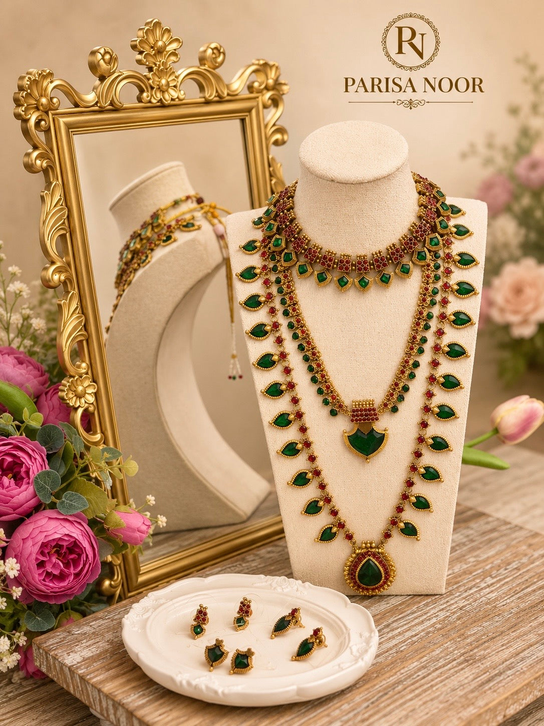 Palaka Layered Green Combo Set