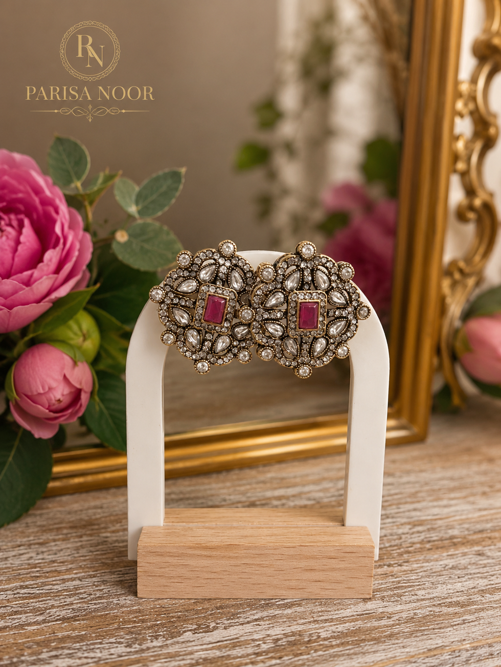 Ramesha Designer Kundan Choker Set - Pink